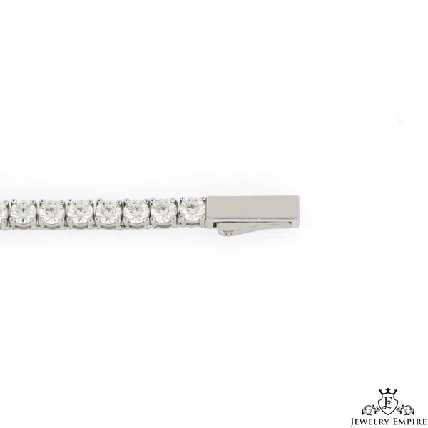 Iced Out White Gold Mossanite Tennis Bracelet