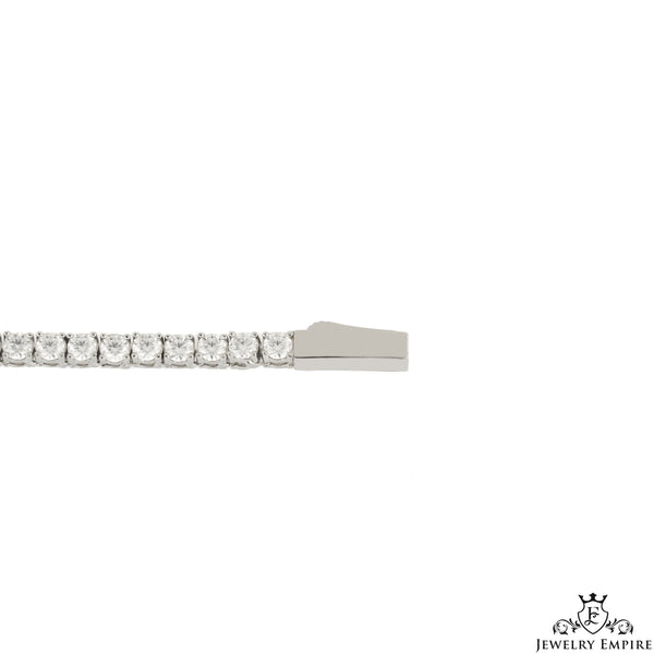 Iced Out White Gold Mossanite Tennis Bracelet