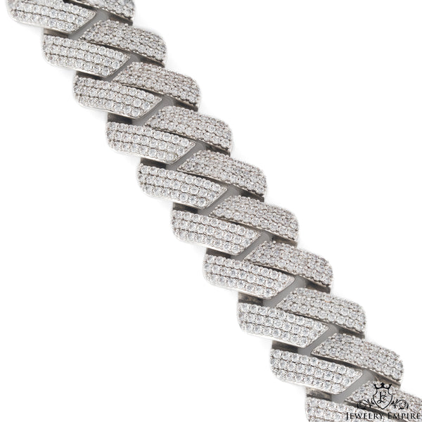 Iced Out Miami Cuban White Gold Bracelet