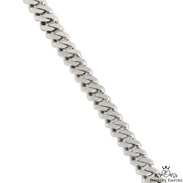 Iced Out Miami Cuban White Gold Bracelet