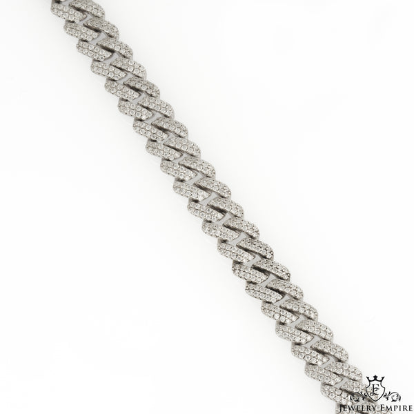 Iced Out Miami Cuban White Gold Bracelet