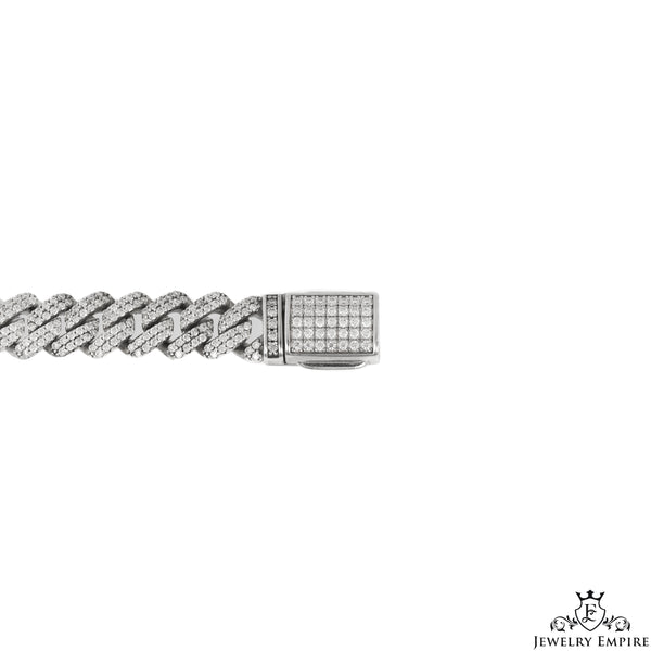 Iced Out Miami Cuban White Gold Bracelet