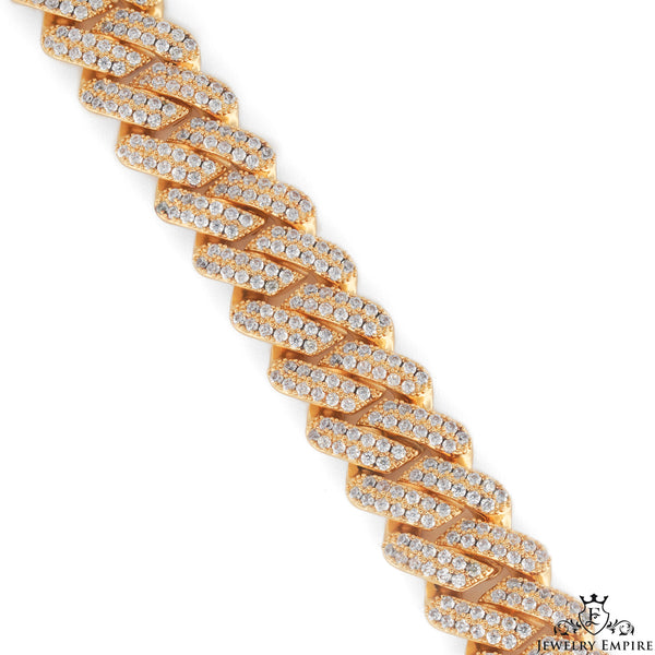 Iced Out Miami Cuban Gold Bracelet