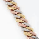 14mm Two Tone White and Rose Gold 14K Miami Cuban Link