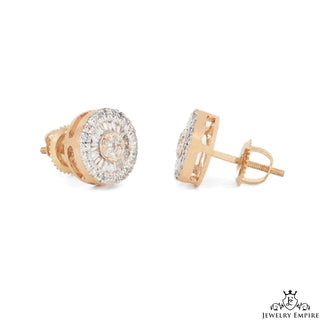 Baguette Round Cluster VS Diamond Earrings