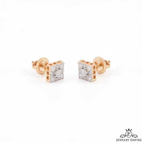 Square Cluster Illusion VS Diamond Earrings