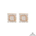 Baguette Square Cluster VS Diamond Earrings