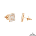 Baguette Square Cluster VS Diamond Earrings