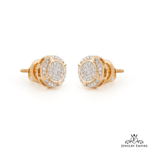 Four Prong Micro Pave VS Diamond Earrings