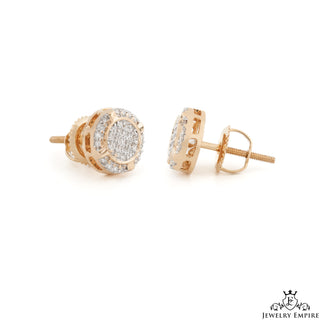 Four Prong Micro Pave VS Diamond Earrings