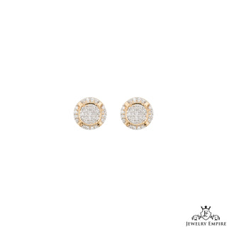 Four Prong Micro Pave VS Diamond Earrings