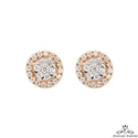 Round Double Halo Cluster VS Diamond Earrings